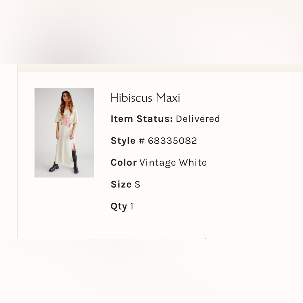Free People Hibiscus Maxi dress  vintage white size small